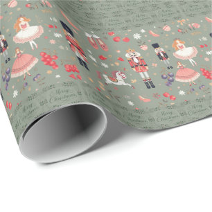 Nutcracker Suite Merry Christmas Sugar Plum Fairy Wrapping Paper
