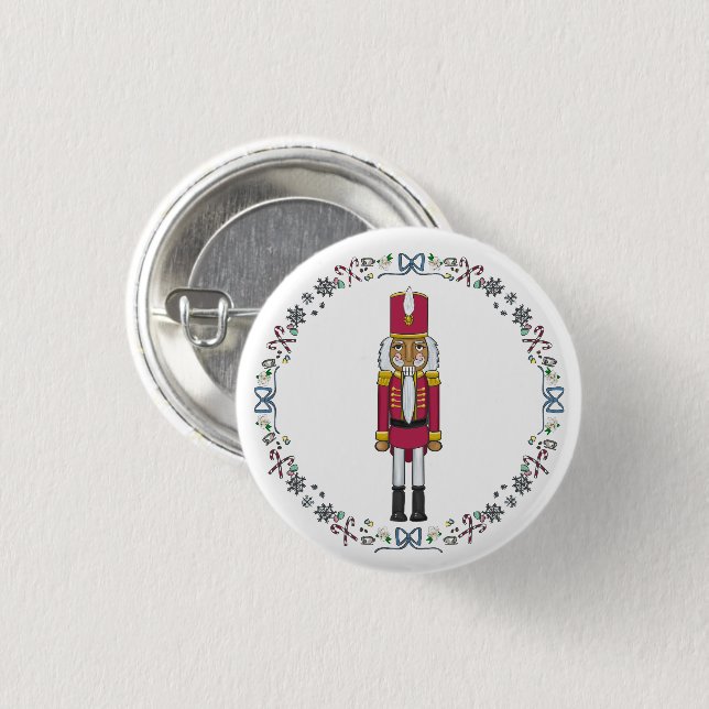 Nutcracker Sweet Nutcracker Prince Christmas 1 Inch Round Button (Front & Back)