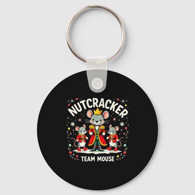 Nutcracker Team Mouse Christmas Ballet Gift Merry  Keychain (Front)