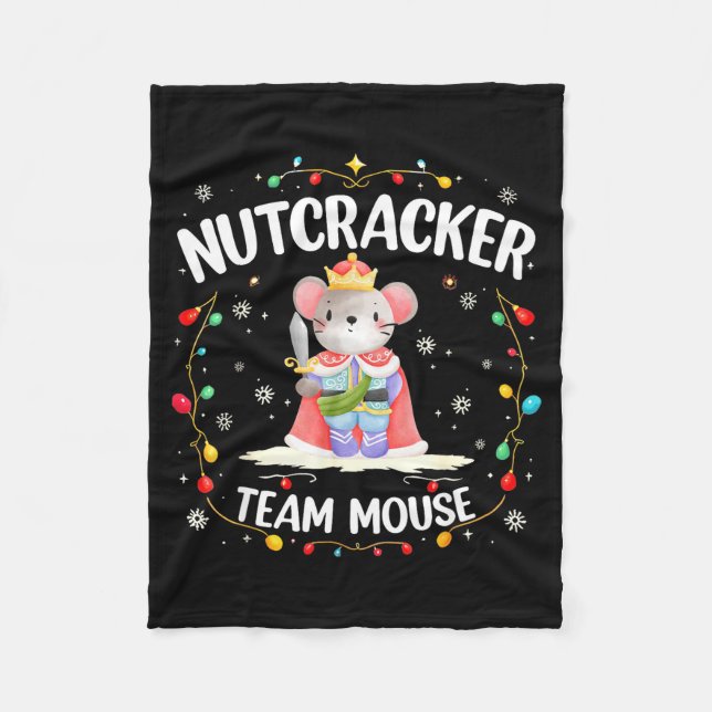 Nutcracker Team Mouse Christmas Dance Ballet Merry Fleece Blanket (Front)