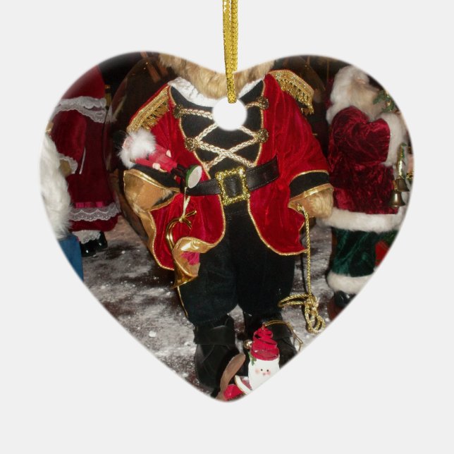 Nutcracker Teddy Bear Christmas Collection Ceramic Ornament (Front)