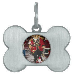 Nutcracker Teddy Bear Christmas Collection Pet Name Tag