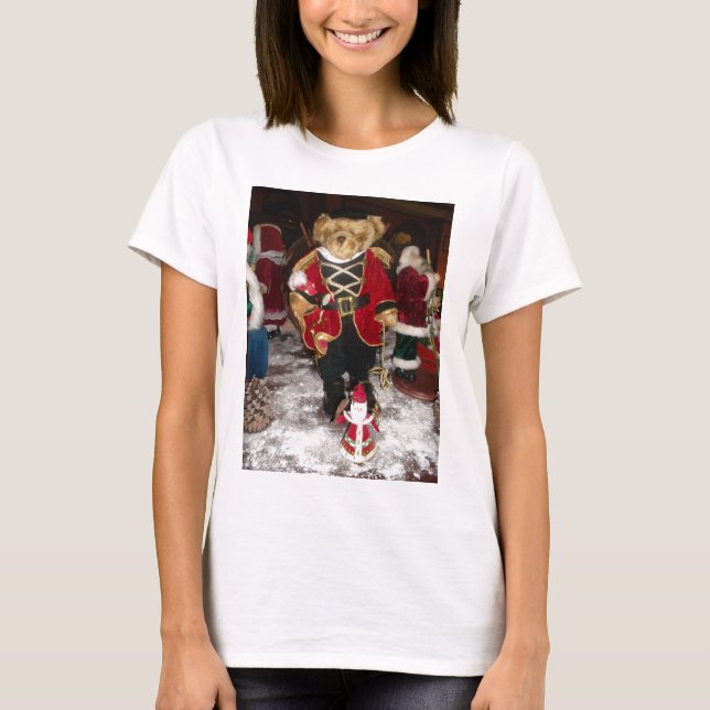 Nutcracker Teddy Bear Christmas T-Shirt (Front)