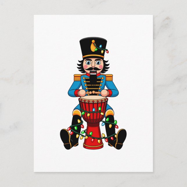 Nutcracker Toy Soldier Goblet Drum Percussion   Postcard (Front)