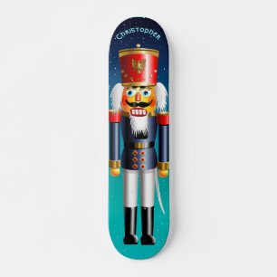 Nutcracker Toy Soldier In Blue Uniform Skateboard