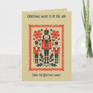 Nutcracker Toy Soldier Minimal Nordic Christmas Card