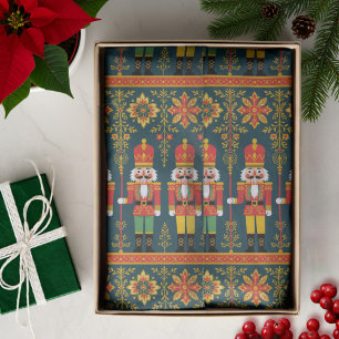 Nutcracker Toy Soldier Pattern Christmas Holiday Tissue Paper