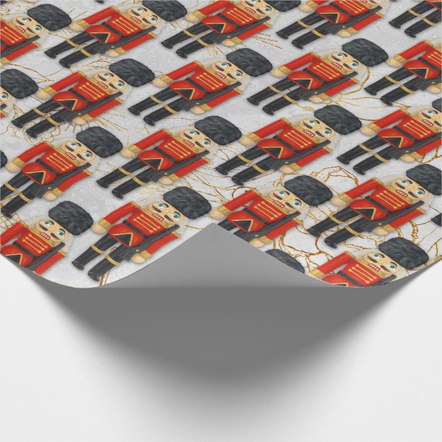 Nutcracker Toy Soldier Xmas Christmas Kids Wrapping Paper (Corner)