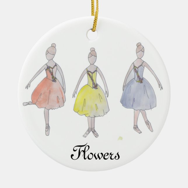 Nutcracker Waltz of the Flowers Keepsake Ornament (Front)