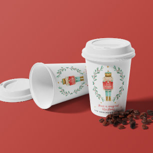 Nutcracker watercolor botanical cute Christmas Paper Cups