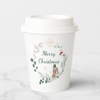 Nutcracker watercolor botanical cute Christmas  Paper Cups