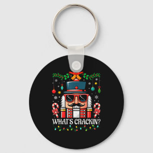 Nutcracker What's Crackin Funny Christmas Men Wome Keychain