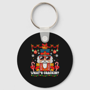 Nutcracker What's Crackin Funny Christmas Men Wome Keychain
