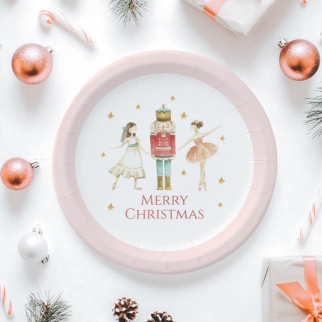 Nutcracker Winter Ballet Christmas Paper Plate (Creator Uploaded)
