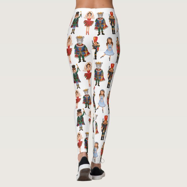 Nutcracker Winter Holiday Ugly Christmas Leggings (Back)