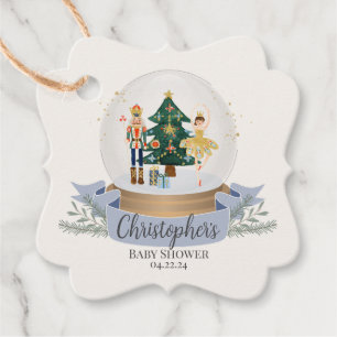 nutcracker winter wonderland baby shower favour tags