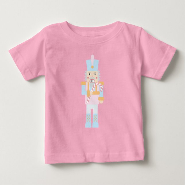 Nutcracker with a Candy Cane Baby T-Shirt (Front)