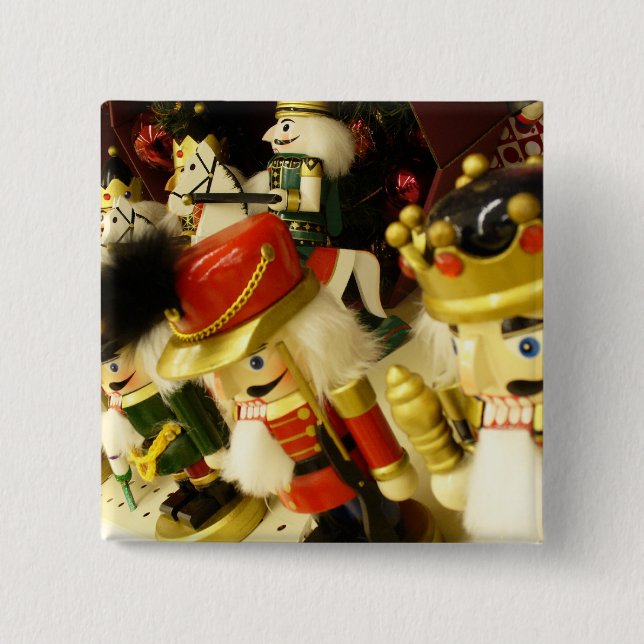 Nutcrackers 4 2 inch square button (Front)