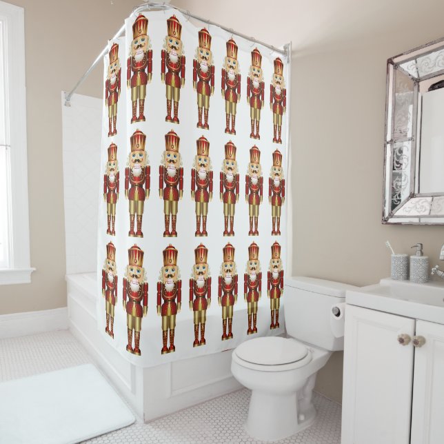Nutcrackers Amusants Noël Vacances Douche rideau (En situation)