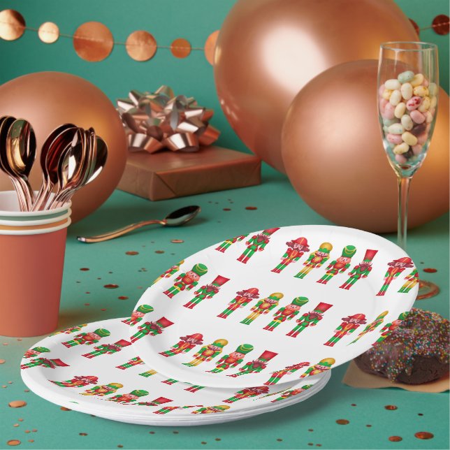 Nutcrackers Christmas decoration  Paper Plate (Multi)