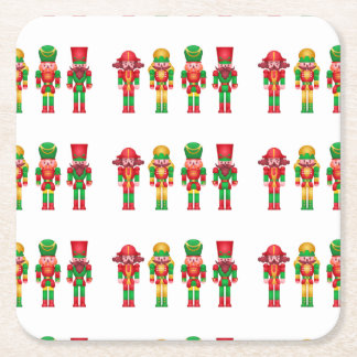 Nutcrackers Christmas decoration Square Paper Coaster