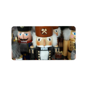 Nutcrackers Christmas Holiday Xmas Design Label