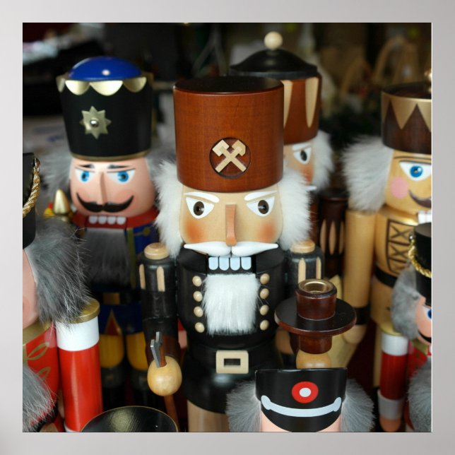 Nutcrackers Christmas Holiday Xmas Design Poster (Front)