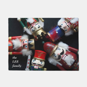 Nutcrackers heads together doormat