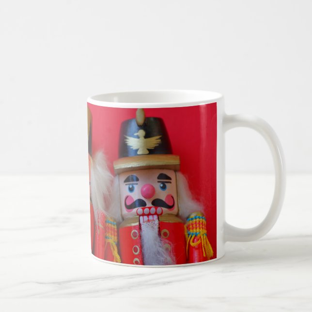 Nutcrackers in red uniforms coffee mug (Right)