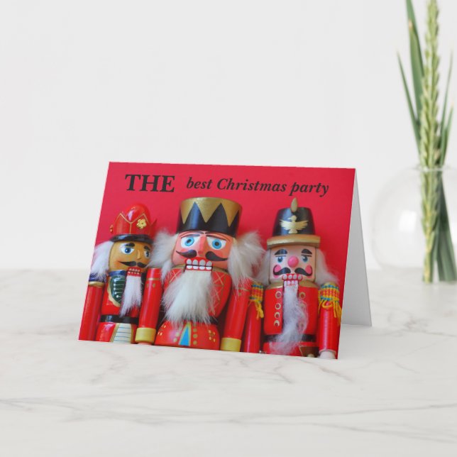 Nutcrackers in red uniforms invitation (Front)