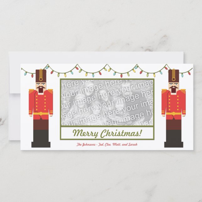 Nutcrackers, Joyeux Noël, Modèle Carte photo (Devant)