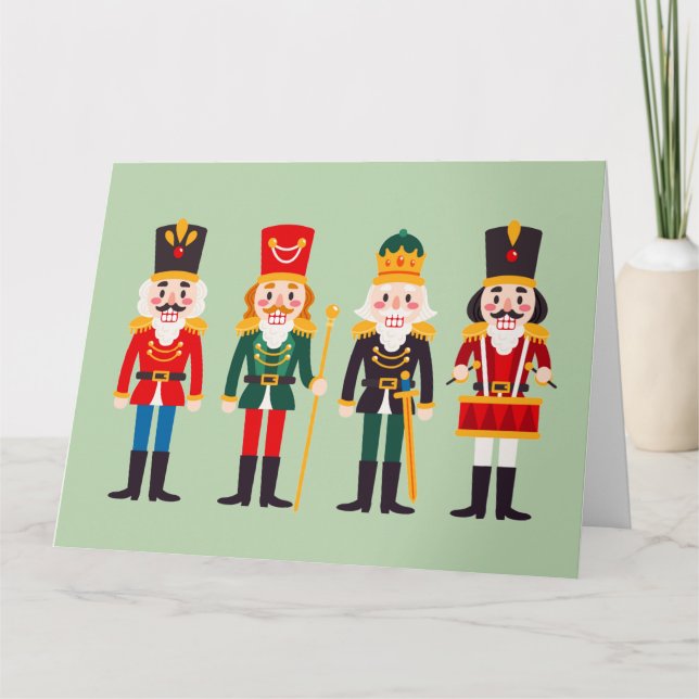 Nutcrackers Napkins Large Gift Bag Card (Front)