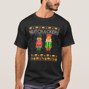 Nutcrackers Soldier Ugly Christmas Crack Deez Nuts T-Shirt