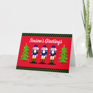 Nutcrackers Toy Soldier Ballet Christmas Trees Fun Holiday Card