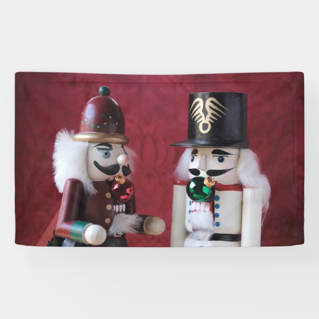 Nutcrackers with ornaments banner (Horizontal)