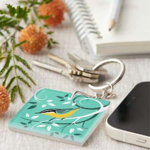 Nuthatch Art Keychain