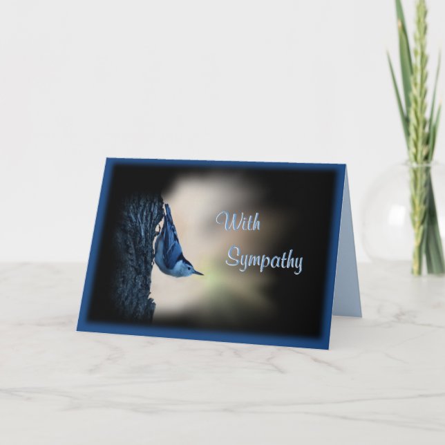 Nuthatch Bird Sympathy -customize any occasion Card (Front)