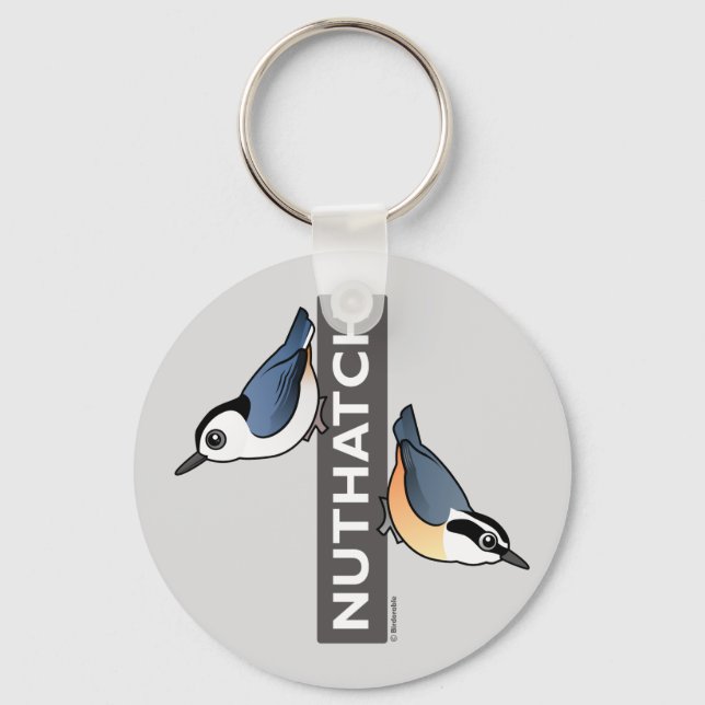 Nuthatch Fan Keychain (Front)