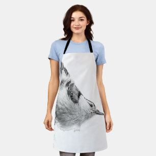 Nuthatch, High-key Bird Photography Apron