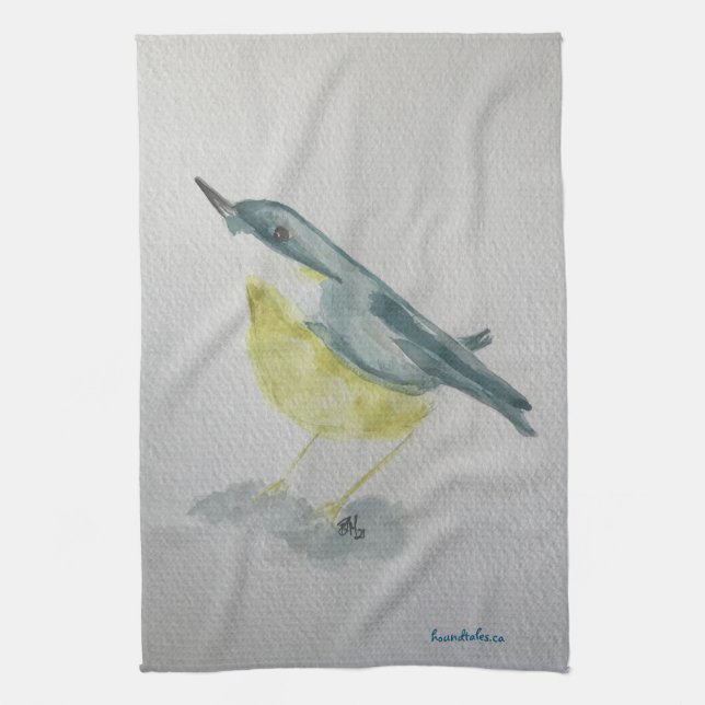 Nuthatch Tea Towel (Vertical)