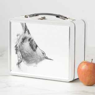 Nuthatch, White Bird Photography Metal Lunch Box