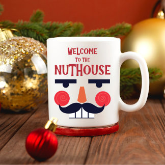 Nuthouse Funny Christmas Holiday Stocking Stuffer Two-Tone Coffee Mug