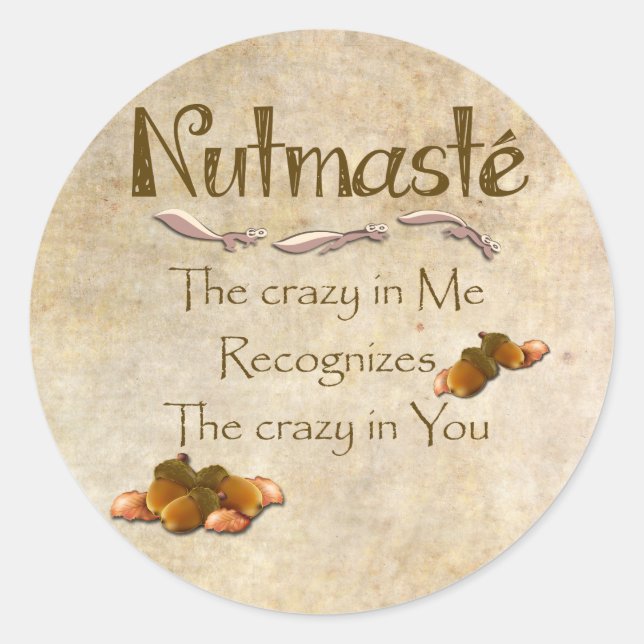 Nutmaste Classic Round Sticker (Front)