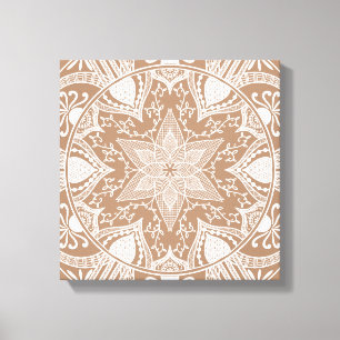 Nutmeg Mandala Canvas Print