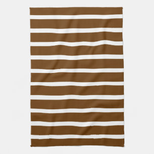 Nutmeg Neutral Stripes Kitchen Towel