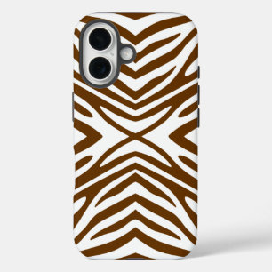 Nutmeg Neutral Zebra iPhone 16 Case