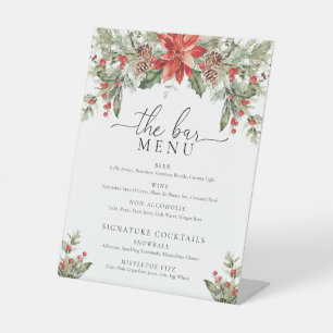 Nutmeg Noel Christmas The Bar Drinks Menu Pedestal Sign