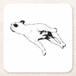 Nutmeg Pause Square Paper Coaster