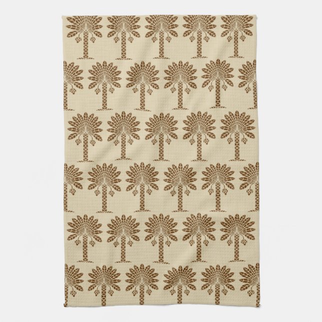 Nutmeg Spice Moods Palm Kitchen Towel (Vertical)