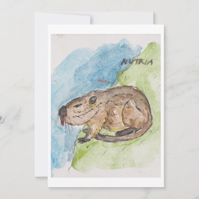 Nutria Greeting Card (Front)
